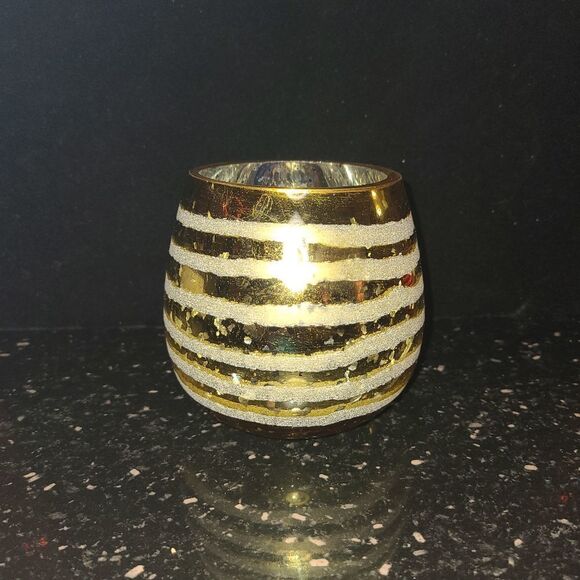 Gold Glitter Large Votive Holder - Picture 1 of 6